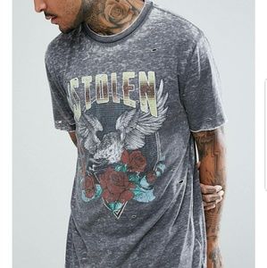 ASOS design mens long line t-shirt size large